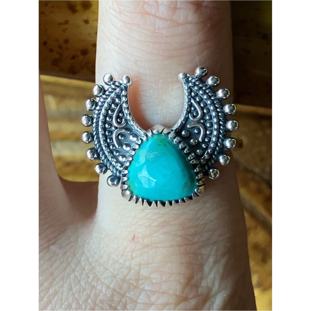Royston Turquoise Sterling Silver Ring Size 9